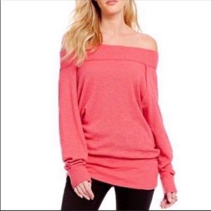 🎁Free People Off-the-shoulder Thermal Top Sz M